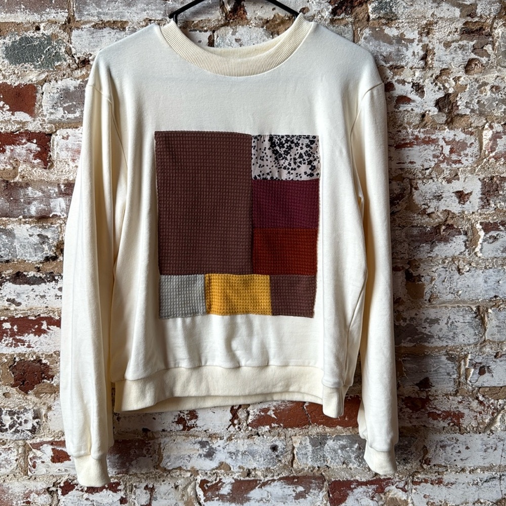 Colorblock Cream Sweater